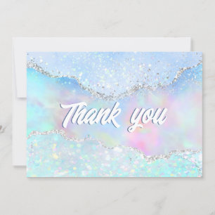 Pastellfarben Imitate Glitzer Danke Karte