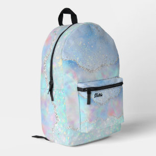 Pastellfarben Imitate Glitzer-Effekt Bedruckter Rucksack