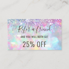 Pastellfarben Imitate Glitzer Opal-Referenzkarte Visitenkarte