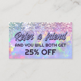 Pastellfarben Imitate Glitzer Opal-Referenzkarte Visitenkarte