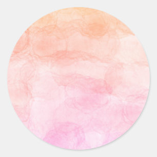 Pastellfarben Künstlerisches Aquarellmuster Runder Aufkleber