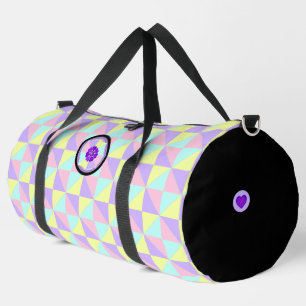 Pastellfarben & lila Herzen schlagen Duffle Bag