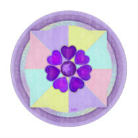 Pastellfarben & lila Herzen schlagen