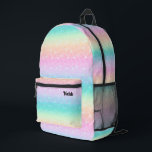 Pastellfarben, Meerjungfrau Bedruckter Rucksack<br><div class="desc">pastellfarbener Rucksack</div>