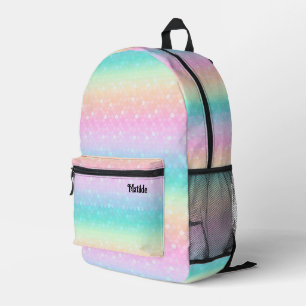 Pastellfarben, Meerjungfrau Bedruckter Rucksack