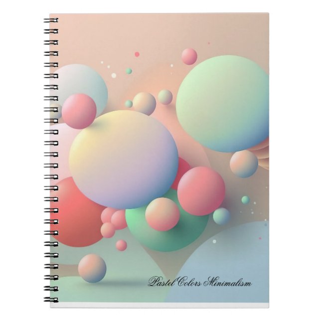 Pastellfarben Minimalismus Notizbuch Notizblock (Vorderseite)
