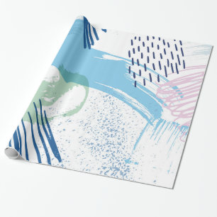 Pastellfarben Modernes geometrisches Muster Geschenkpapier