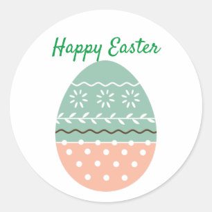 Pastellfarben Ostereier Runder Aufkleber