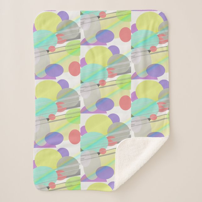 Pastellfarben Oval Form Keule Sherpadecke (Vorderseite)