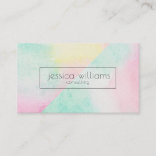 Pastellfarben Papier Textur Geometrisches Design Visitenkarte