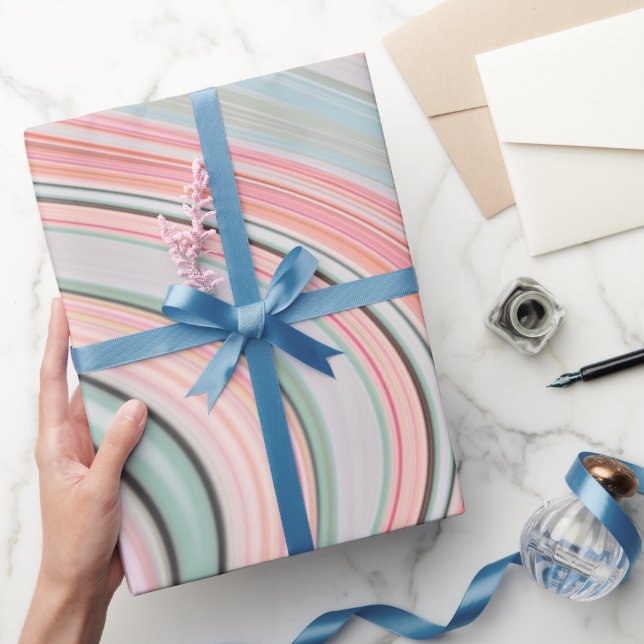 Pastellfarben-Pfefferminzmarmor Wirbel Geschenkpapier (Schenken)