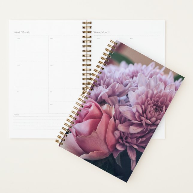 Pastellfarben Pink Lila Rose Blume Planer (Anzeige)