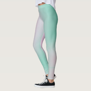 Pastellfarben Positive Vibes Blasstürkisfarben Pin Leggings