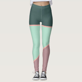 Pastellfarben, rosa grün, aquamarin, Vintag Leggings