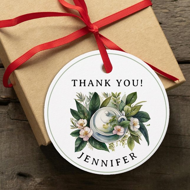 Pastellfarben Rosa Grüner Tee Geschenkanhänger (Von Creator hochgeladen)