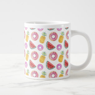 Pastellfarben-Schwimmbecken-Schwimmmuster Jumbo-Tasse