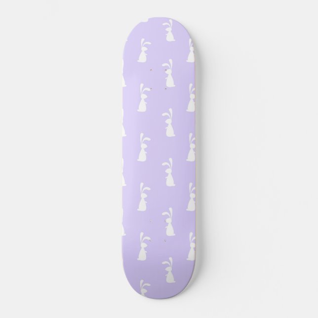 Pastellfarben, sonniges Muster, blaues Untergrunds Skateboard (Vorderseite)
