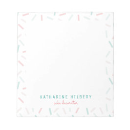 Pastellfarben Sprinkles Weiß Notizblock