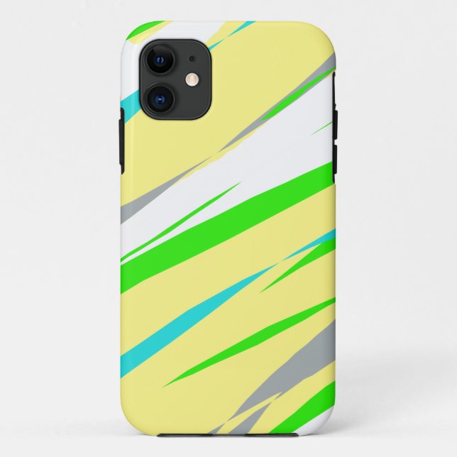 Pastellfarben Streifen iPhone Case (Rückseite)