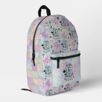 Pastellfarben Tochter Geburtstagsdesign Bedruckter Rucksack