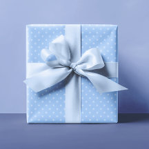 Pastellfarben und hellblaue Polka-Punkte