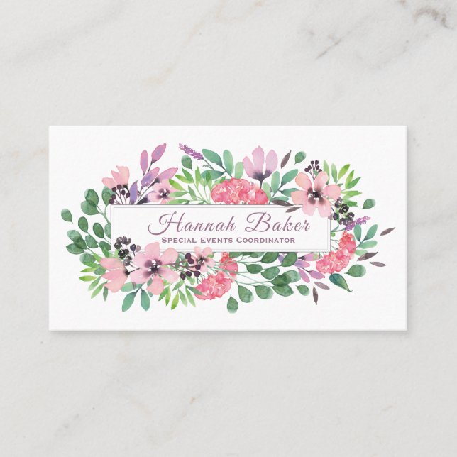 Pastellfarben Visitenkarte (Vorderseite)