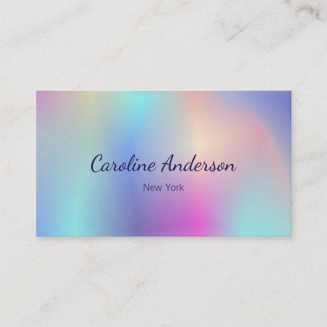 Pastellfarben Visitenkarte (Vorderseite)