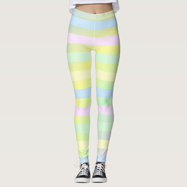 Pastellfarben von Regenbogen Leggings (Vorderseite)