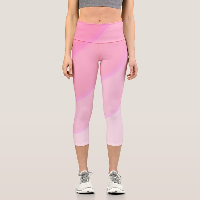Pastellfarben, wirbeln, rosa capri leggings (Vorderseite)