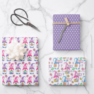 Pastellfarben zu Ostern Geschenkpapier Set