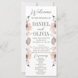 Pastellfarbenbläserische Hochzeitsprogramme