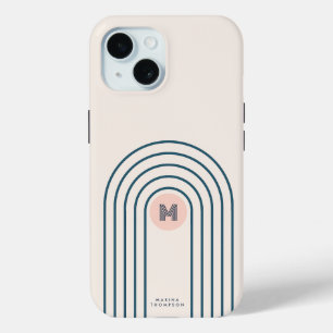 Pastellfarbene abstrakte geometrische Linien Bögen Case-Mate iPhone Hülle