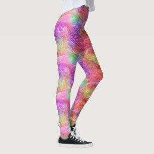 Pastellfarbene abstrakte Wirbel-Ölgemälde-Muster Leggings