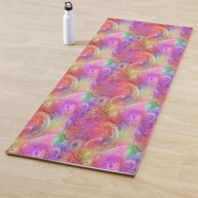 Pastellfarbene abstrakte Wirbel-Ölgemälde-Muster Yogamatte (Beispiel)