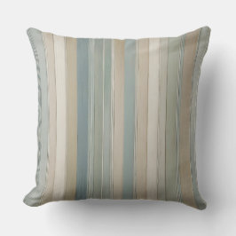 Pastellfarbene Aquamarine Fläche Beige Creme Strei Kissen