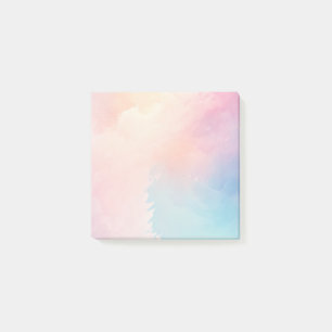 Pastellfarbene Aquarelltöne Post-it Klebezettel