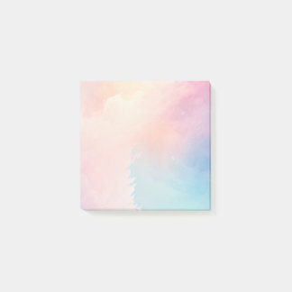 Pastellfarbene Aquarelltöne Post-it Klebezettel