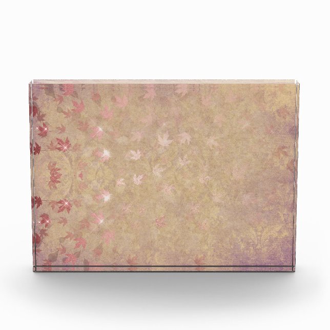 Pastellfarbene Blätter Fotoblock (Vorderseite)