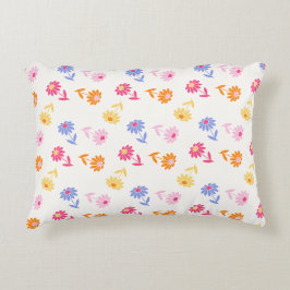 Pastellfarbene Blume Nahtloses Muster Dekokissen