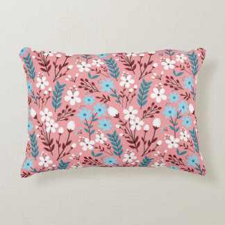 Pastellfarbene Blume Nahtloses Muster mit rosa  Dekokissen