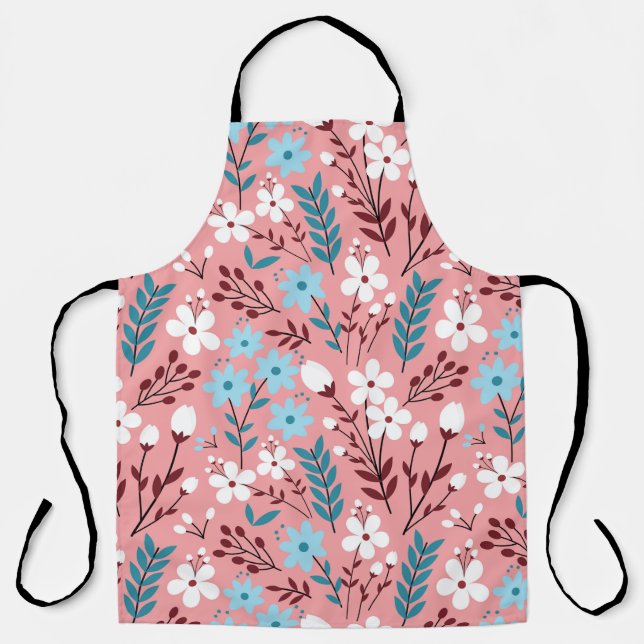 Pastellfarbene Blume Nahtloses Muster mit rosa  Schürze (Vorderseite)