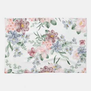 Pastellfarbene Blumen-Küchentücher Geschirrtuch