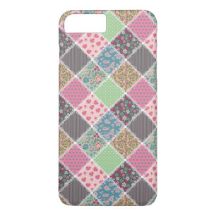 Pastellfarbene Blumen-Quiltquadrate Case-Mate iPhone Hülle