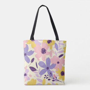 Pastellfarbene Blumen-Tasche Sanft vintage-inspi