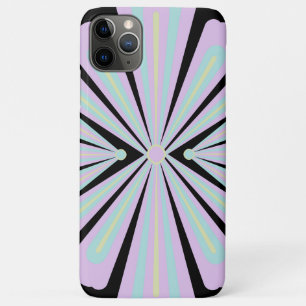 Pastellfarbene Blumengestalten auf schwarzem Hinte Case-Mate iPhone Hülle