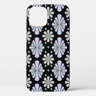 Pastellfarbene Blumengestalten auf schwarzem Hinte Case-Mate iPhone Hülle