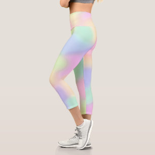 Pastellfarbene Capri-Leggings Capri Leggings