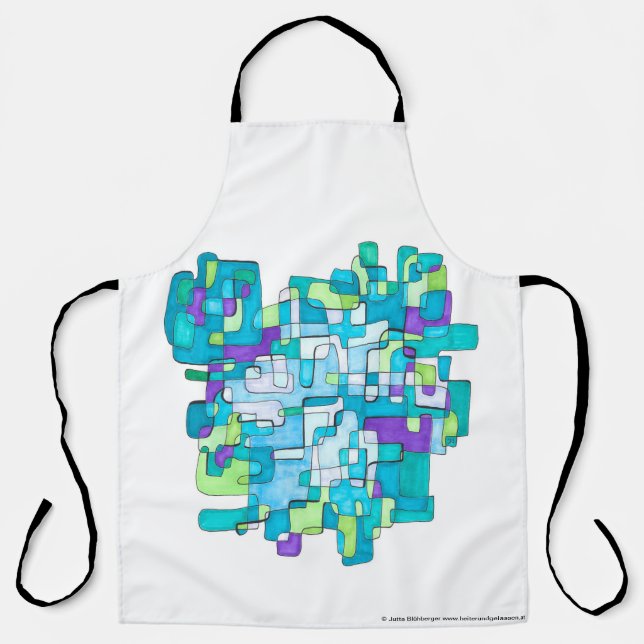Pastellfarbene Endlose Quadratische Gelassenheit  Schürze (Vorderseite)
