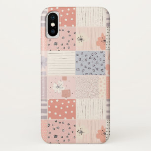 Pastellfarbene Floral Patchworkdecke in Rosa und B Case-Mate iPhone Hülle