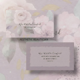 Pastellfarbene florale Visitenkarte